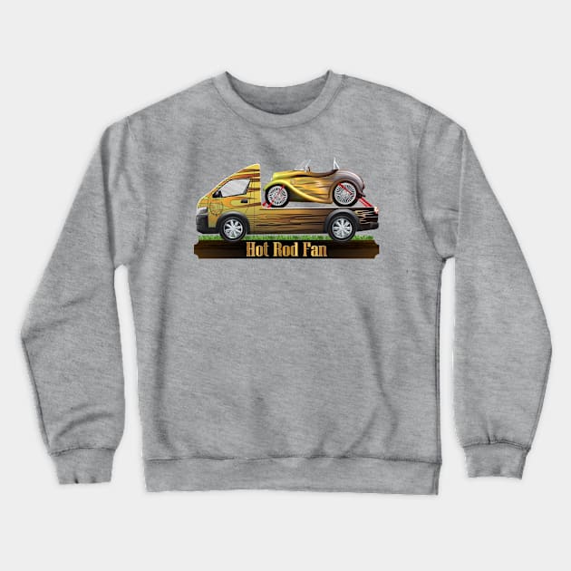 CS Cartoon Machines Van Truck And Hot Rod Fan V 1.3. Crewneck Sweatshirt by OmarHernandez